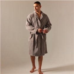 Халат махровый мужской SL HOME: Basic «Софт Мист», размер S, хлопок 100%, серый