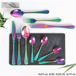 Столовые приборы 16 предметов / KT16-101004-Rainbow /уп 16/