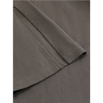 Халат женский короткий SL HOME Graphite-52, лён 100%, графит