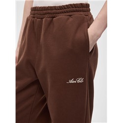 Брюки спортивные прямого кроя 0099, коричневый