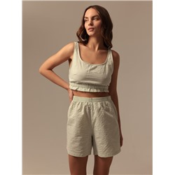 Шорты домашние женские SL Home Basic, зелёные