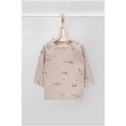 Кофточка игрушечные паровозики на кремовом Crockid