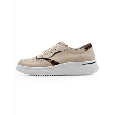 03-C930-2A BEIGE Полуботинки спортивные женские (натуральная кожа)