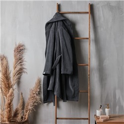 Халат махровый мужской SL HOME: Basic «Гри Сандре», размер S, хлопок 100%, тёмно-серый