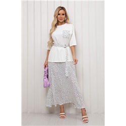 Костюм с длинной юбкой в горошек Дарьяна №7