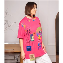 Футболка #КТ8290, фуксия