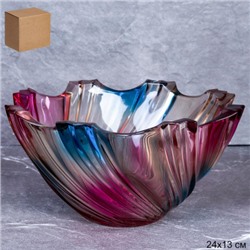 Ваза для сервировки 24x13 см / 803BLB /уп 8/ цветное стекло
