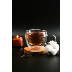 Кружка с двойными стенками Magistro «Дуо. Tea», 200 мл, 12.5×9×7.5 см, стекло, прозрачная