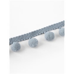 Тесьма декоративная с помпонами, 25±5 мм, 8±0.5 м, серая