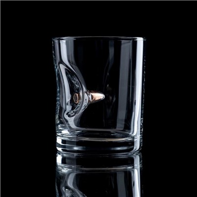 Стакан "Непробиваемый. Whiskey Bullet", с пулей, для виски 250 мл