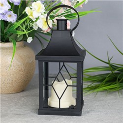 Светильник фонарь настольный 21 см черный / YR01514B /уп 48/