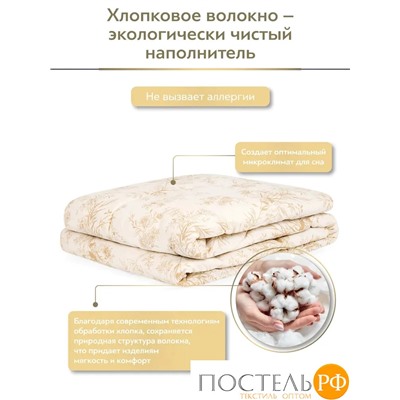 CLASSIC by T ХЛОПОК-натурэль Одеяло 175х200,1пр,см.хлопок/хлопок.вол./полиэф.