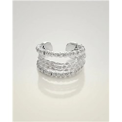 Кольцо с белым серебрением