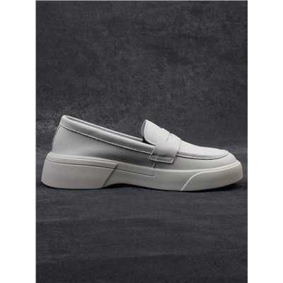 03-YD122-2 LT. BEIGE Лоферы женские (натуральная кожа)