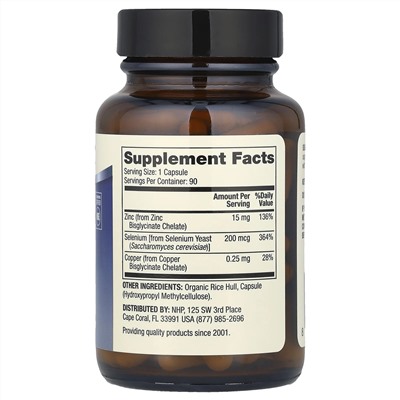 Dr. Mercola, цинк и селен, 90 капсул
