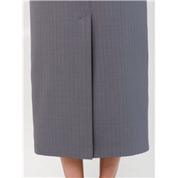 Юбка тёмно-серая в полоску с карманами