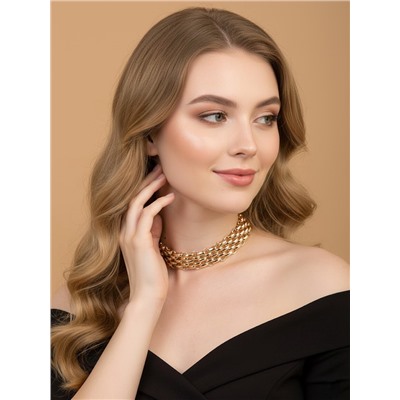 Колье-чокер «Кольчуга», цвет золото