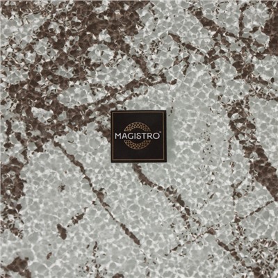 Блюдо сервировочное Magistro «Мрамор», 23.5×11×0.8 см, стекло, белое