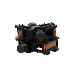 Педаль детская MIXIEER KIDS MX-P682, полипропиленовый корпус, без подшипников, ось 4S, с рефлектором, 97х73мм 1 пара. Резьба 9/16 дюйма /уп100/