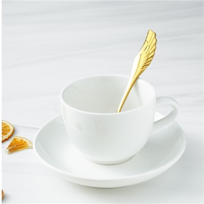 Ложка чайная Magistro Wings, длина 14 см, нержавеющая сталь, золотистая