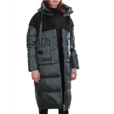 Y21636 DK. GREEN Пальто женское зимнее MEIYEE (200 гр. холлофайбера)
