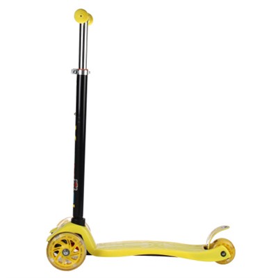 Самокат трехколесный от 3-х лет Yeenot Kids GT4108, до 50кг, вес 2.3кг, свет. колёса PU 120мм ABEC7, жёлтый, БК/уп10/ АКЦИЯ!