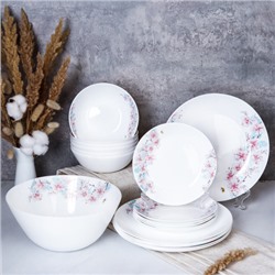 Столовый набор 19 предметов Евро / 19PCS-10072695 (23014) /уп 2/ Нежность АКЦИЯ