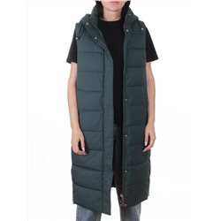 817 DK. GREEN Жилет утепленный зимний женский (150 гр. холлофайбер)