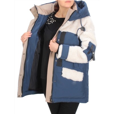 M - 2185 DARK BLUE Куртка зимняя женская MEAJIATEER (200 гр. био-пух)