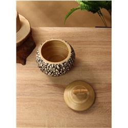Банка для сыпучих продуктов, 13×13×11 см, бамбук