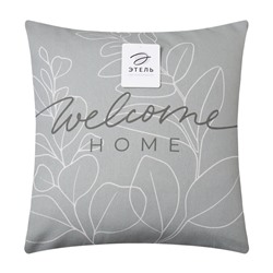 Наволочка декоративная «Этель» Welcome home, 40×40 см, хлопок 100%
