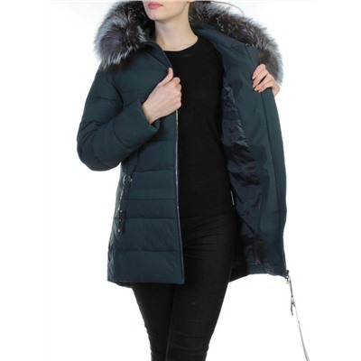 266 DK. GREEN Куртка зимняя с чернобуркой OMMEITT