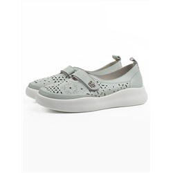 03-YG496-3 LT. GREEN Полуботинки летние женские (натуральная кожа)