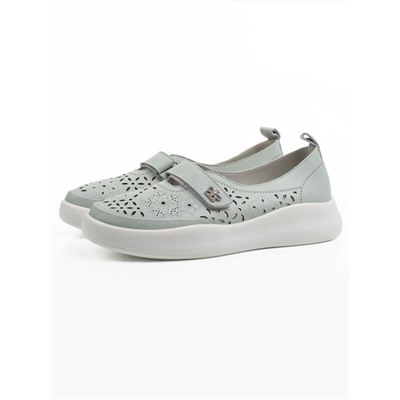 03-YG496-3 LT. GREEN Полуботинки летние женские (натуральная кожа)