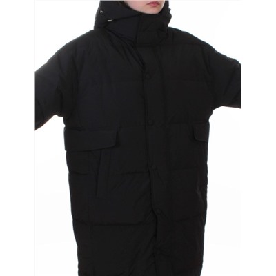 8812 BLACK Пальто пуховое женское (пух)