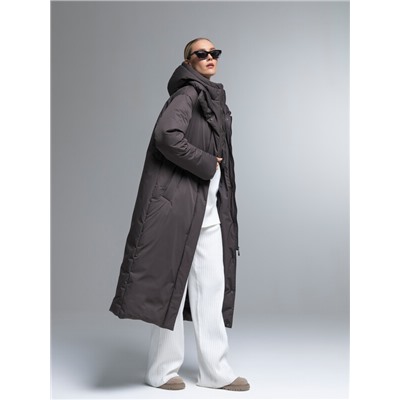 Пуховик женский коричневый