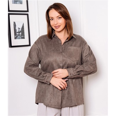 Рубашка #КТ1320, тёмно-серый