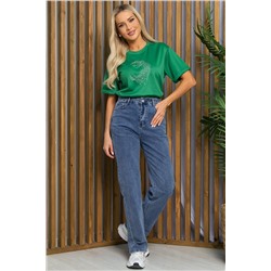 Футболка с вышивкой Эксклюзив (зеленая) Б12765-11М