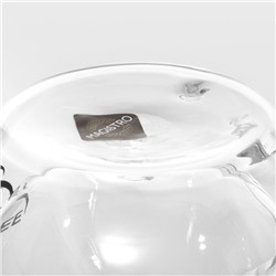 Кружка с двойными стенками Magistro «Дуо. Coffee», 200 мл, стекло, прозрачная