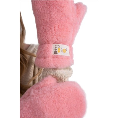 Варежки меховые на резинке ЛОСОСЬ