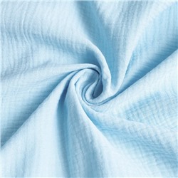 Пелёнка муслиновая Крошка Я "Light blue", 135х100см, двухслойная, 100 % хлопок