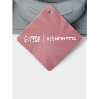 Форма для выпечки и муссовых десертов KONFINETTA «Банан», силикон,12 ячеек 8.5×2 см, 30×17.5×2.5 см, серая