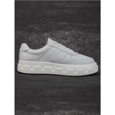 05-PDXL101-1 WHITE Кроссовки женские (натуральная кожа)