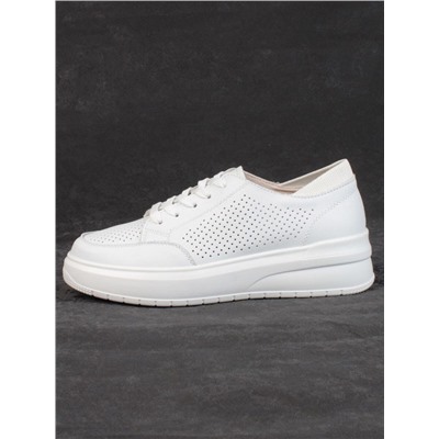 05-HY14-2D WHITE Кроссовки женские (натуральная кожа)