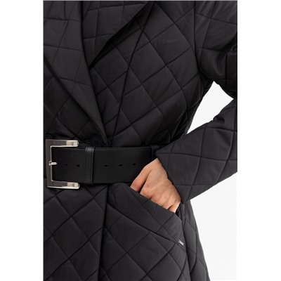 Плащ утепленный черный