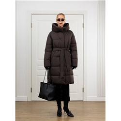 Пуховик женский коричневый