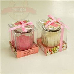 Свеча в рифленом стакане стекло Fragrant luxury 10*8.5*8.5см (2вида) п/у