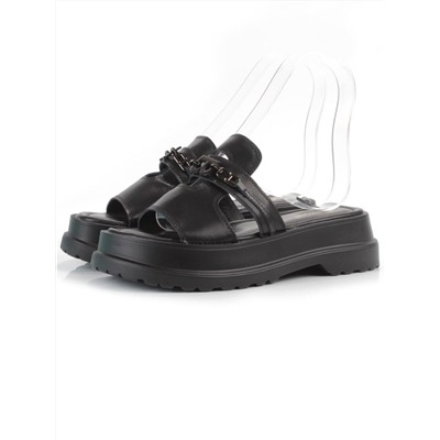 08-PEY254-2 BLACK Босоножки женские (натуральная кожа)