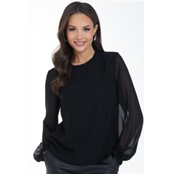 Блузка шифоновая чёрного цвета