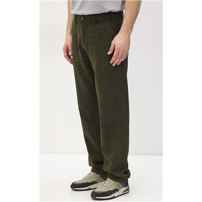 Брюки лен P111-0853 khaki